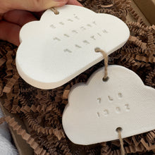 Load image into Gallery viewer, Personalised Clay Baby Cloud set Keepsake
