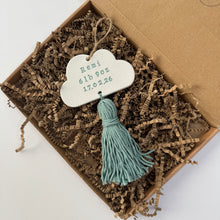Load image into Gallery viewer, Personalised Baby Cloud Mini Gift with Tassel
