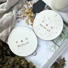 Load image into Gallery viewer, Personalised Clay Initial Coaster with Splatter
