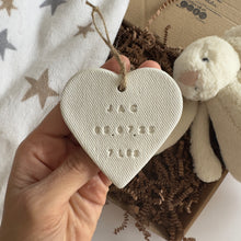 Load image into Gallery viewer, Personalised Clay Baby Heart Keepsake Gift
