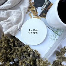 Load image into Gallery viewer, Personalised Clay Round Coaster
