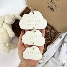 Load image into Gallery viewer, Personalised Clay Baby Cloud set Keepsake
