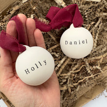 Load image into Gallery viewer, Personalised Ceramic Bauble Decoration
