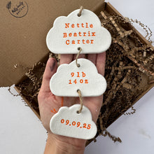 Load image into Gallery viewer, Personalised Clay Baby Cloud set Keepsake
