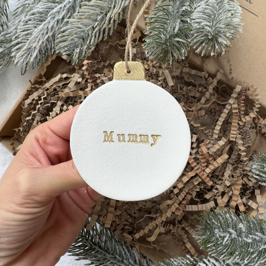 Personalised Bauble Decoration - Colour Options