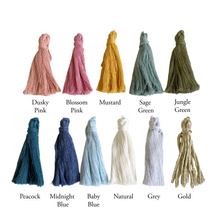 Load image into Gallery viewer, Personalised Initial Banner Plaque with matching Colour Tassel Wall Hanging
