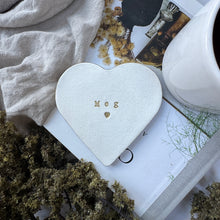 Load image into Gallery viewer, Personalised Heart Clay Name Coaster
