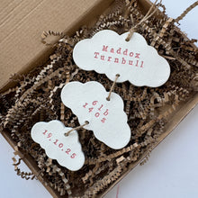 Load image into Gallery viewer, Personalised Clay Baby Cloud set Keepsake
