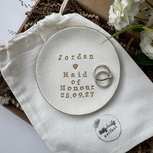 Load image into Gallery viewer, PERSONALISED BRIDESMAID / MAID OF HONOUR GIFT TRINKET DISH
