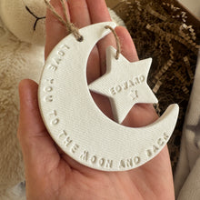 Load image into Gallery viewer, Personalised Moon and Stars  Baby Keepsake Gift
