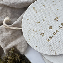 Load image into Gallery viewer, Personalised Clay Initial Coaster with Splatter
