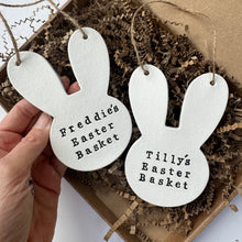 Load image into Gallery viewer, Personalised Rabbit Easter Basket Decoration
