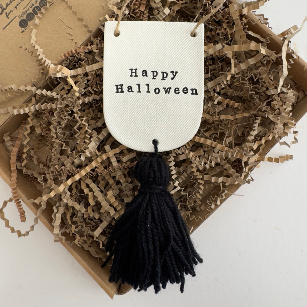 Personalised Halloween Sign with Tassel