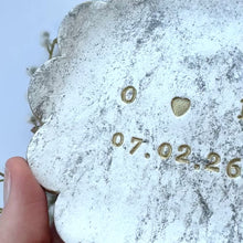 Load and play video in Gallery viewer, Personalised Clay Marble Effect Jewellery Dish
