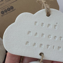 Load and play video in Gallery viewer, Personalised Clay Baby Cloud set Keepsake
