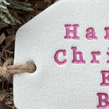 Load and play video in Gallery viewer, Personalised Christmas Eve Box Tag- Colour Options
