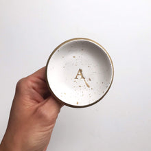 Load image into Gallery viewer, Gold Splatter Letter Trinket Dish
