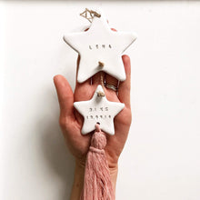Load image into Gallery viewer, Star Keepsake with Coloured Tassels
