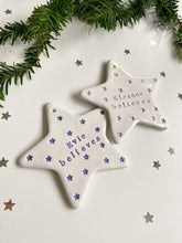 Load image into Gallery viewer, Christmas &quot;believe&quot; Star Hanging ( this star does not come with the tassel)
