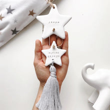 Load image into Gallery viewer, Star Keepsake with Coloured Tassels
