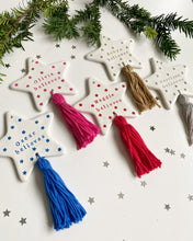 Load image into Gallery viewer, Christmas &quot;believe&quot; Tassel Star Hanging
